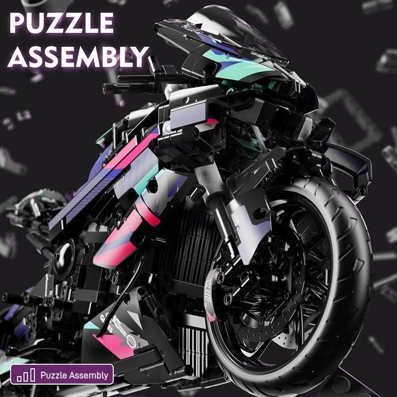 Motorcycle Building Kit 1920+PCS | Realistic Design | STEM Toy for Adults & Kids