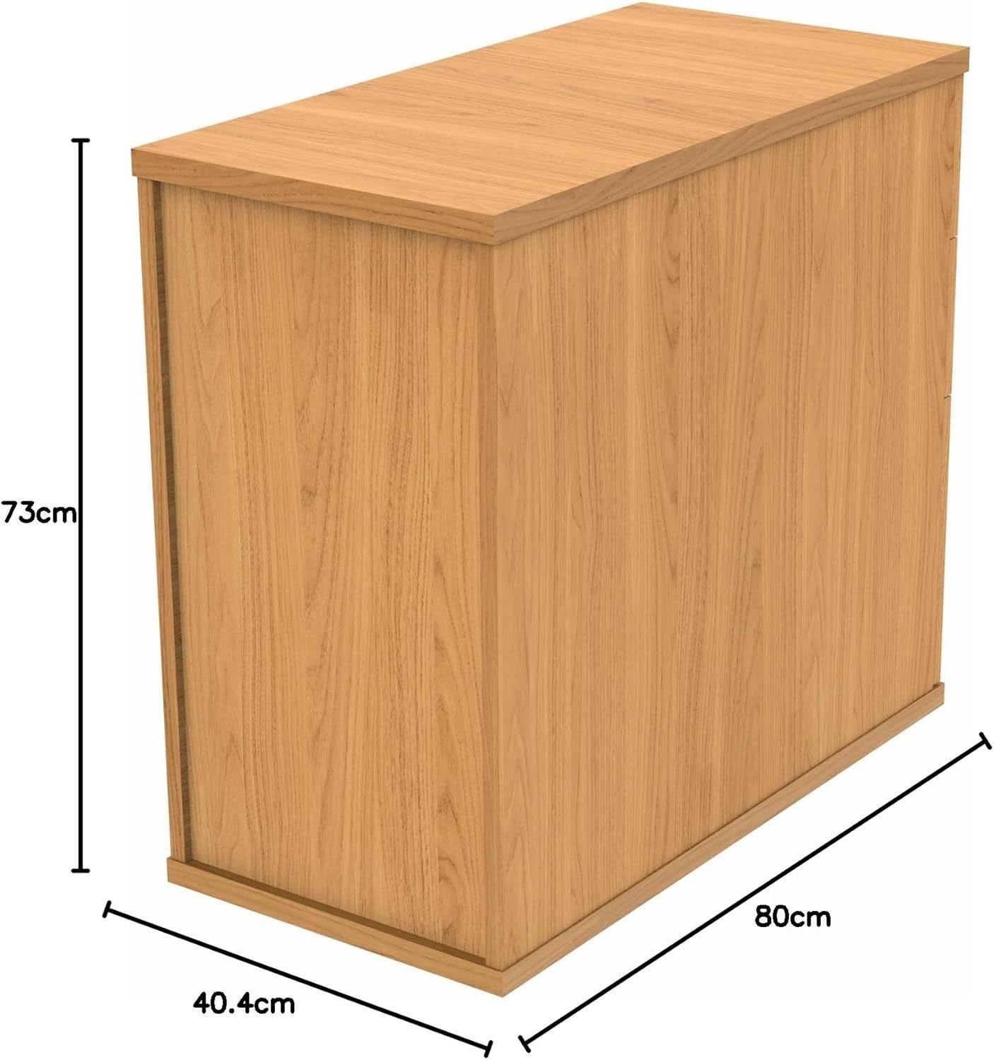 Norwegian Beech 3 Drawer Lockable Pedestal 40.4x80x73cm