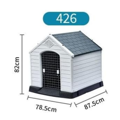 Weatherproof Plastic Pet Kennel Indoor Outdoor Durable Shelter 75x56x66cm