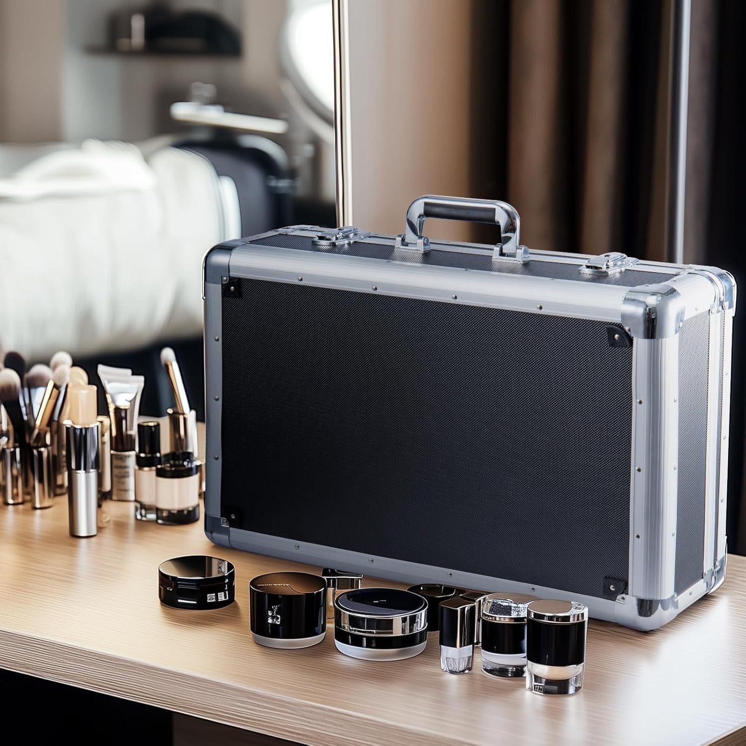 120 CD DVD Storage Case Portable Aluminium Lockable Media Organizer