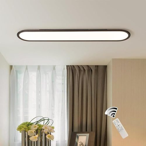 Ultra Thin LED Ceiling Light 100CM Remote Dimmable 48W Low Profile Lamp