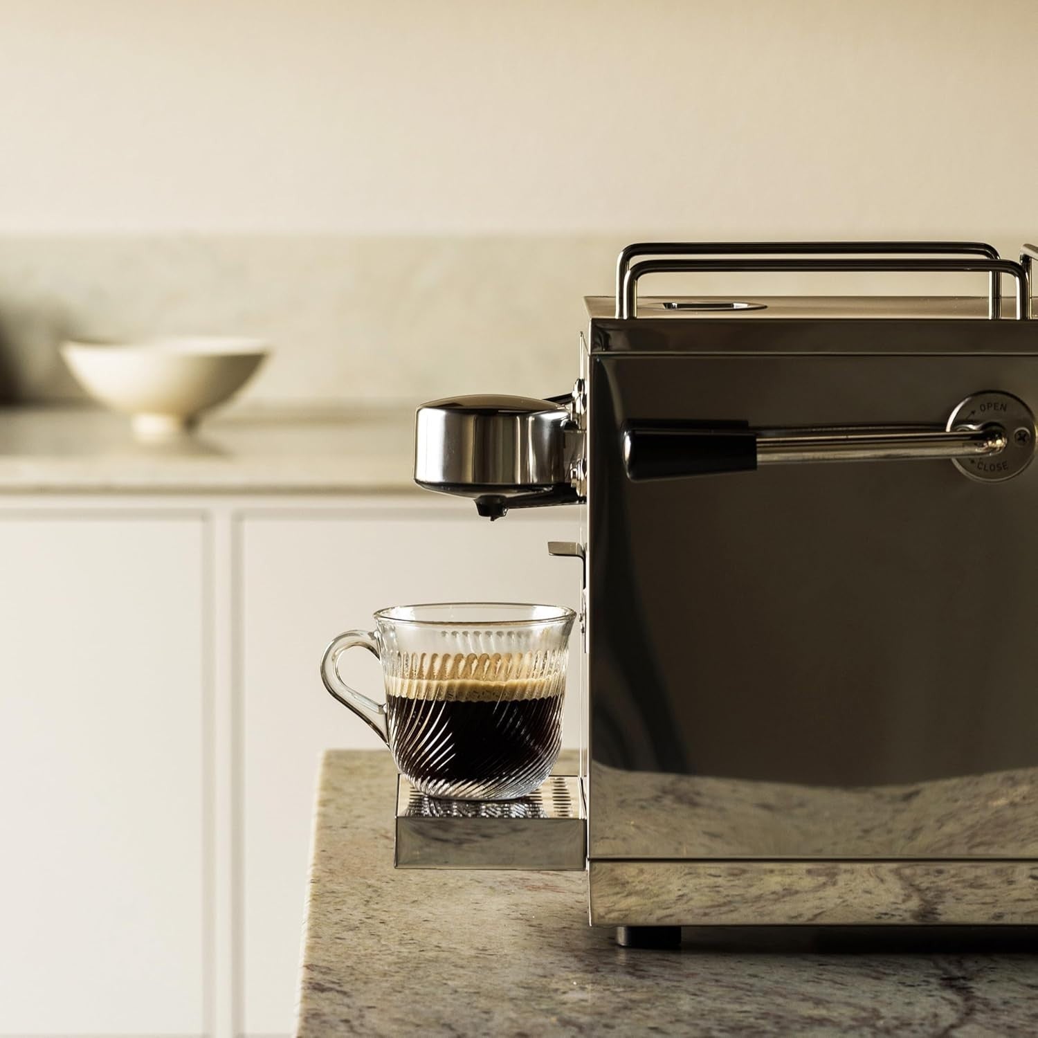 Stainless Steel Capsule Coffee Machine | 19-Bar Pressure, 1.2L Tank Size