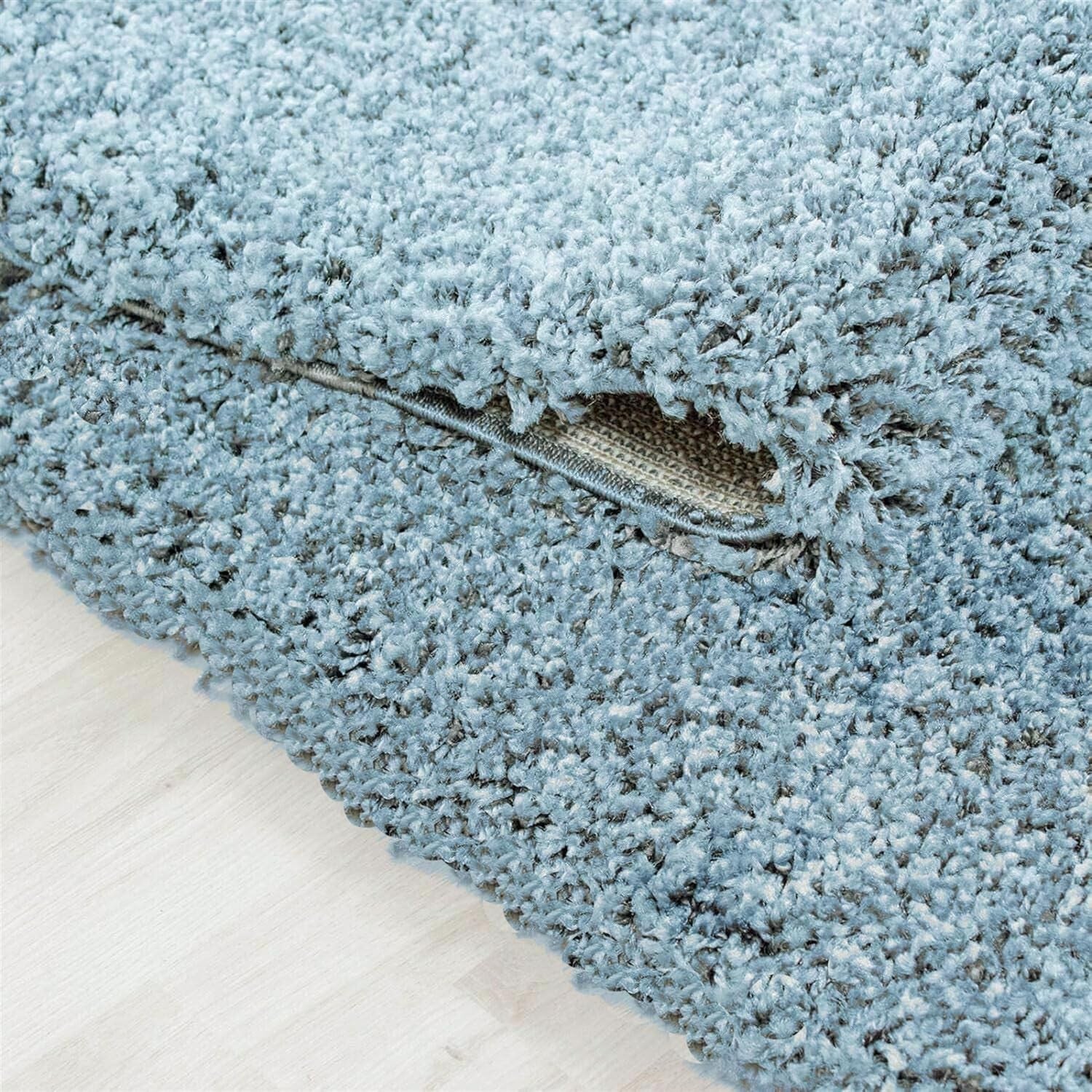 Extra Large Shaggy Rug 160x230cm 5cm Thick Soft High Pile Duck Egg Blue Carpet