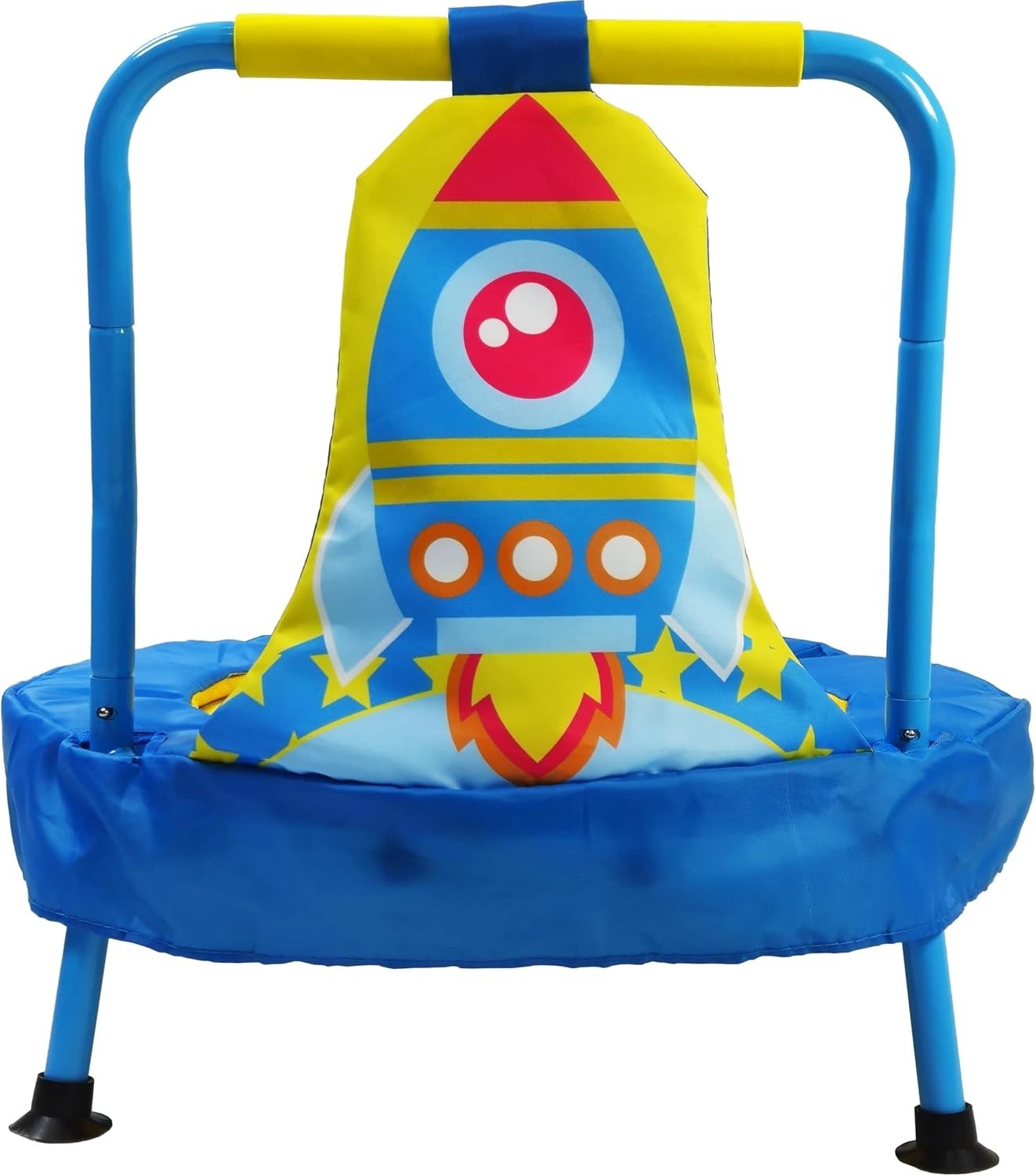 Mini Trampoline for Kids Toddler Indoor Bounce Play Safety Handle 65cm