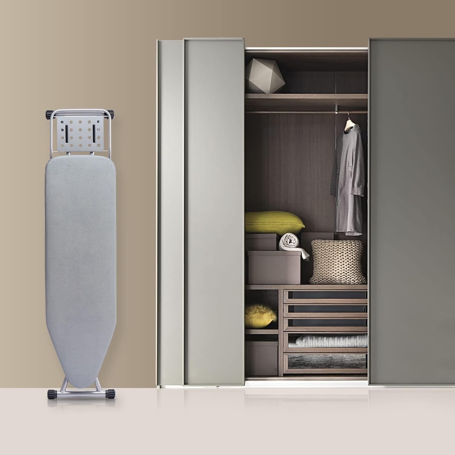 Ironing Board with Heat Resistant Cover Non Slip Folding Steel Frame