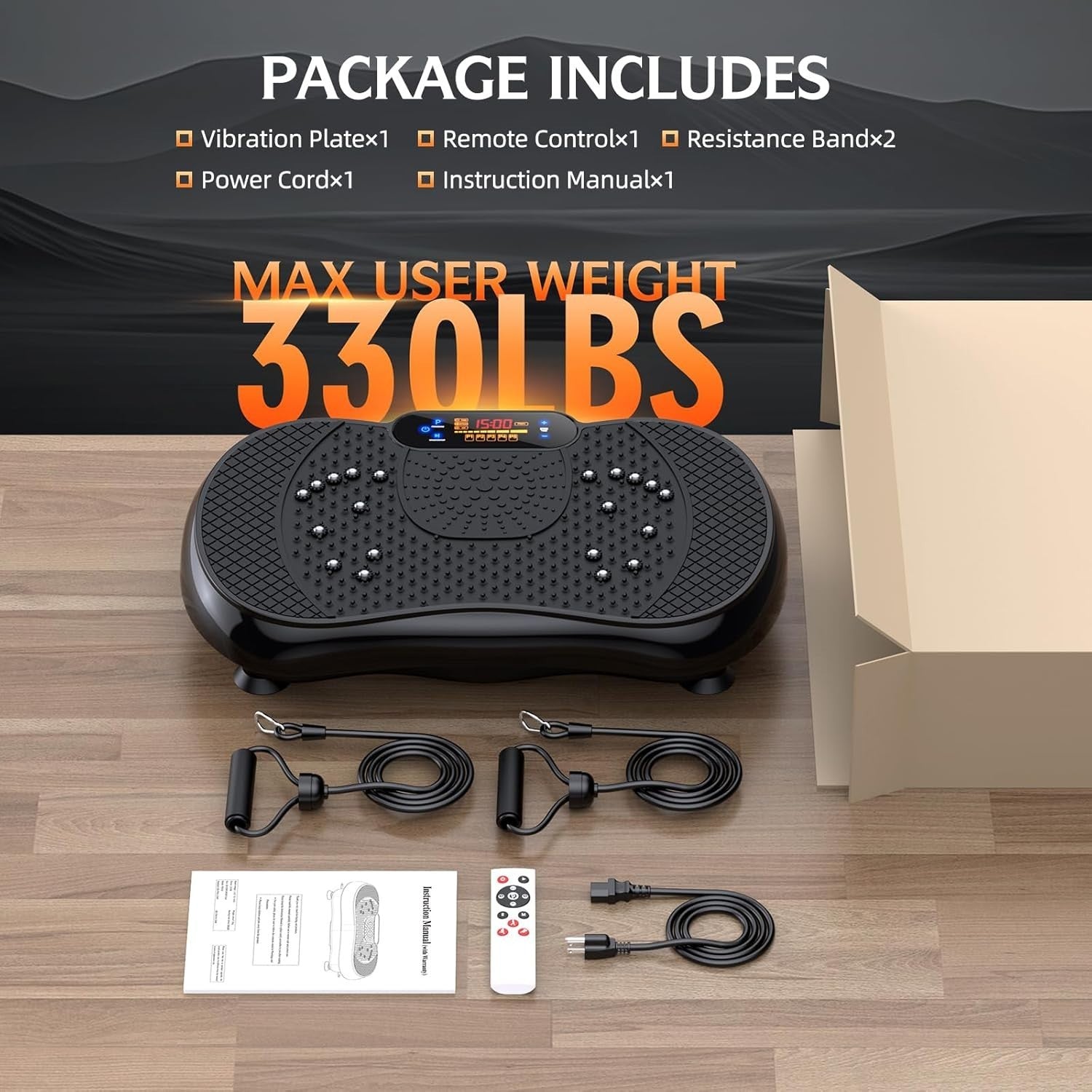 Vibration Plate Exercise Machine 5 Programs 330LB Lymphatic Body Shaper