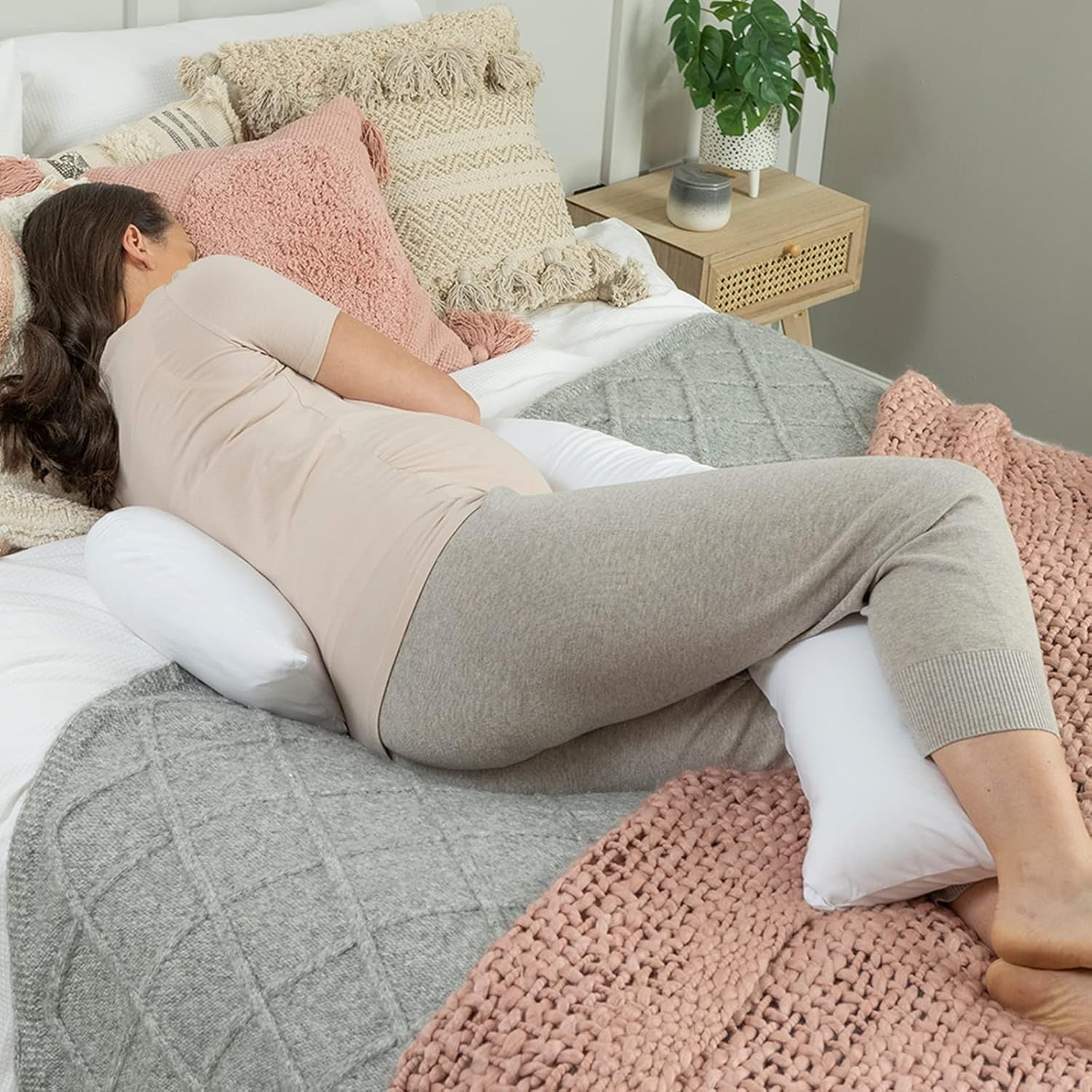 Pregnancy Support Pillow U Shape Maternity Sleeping Feeding Cushion White