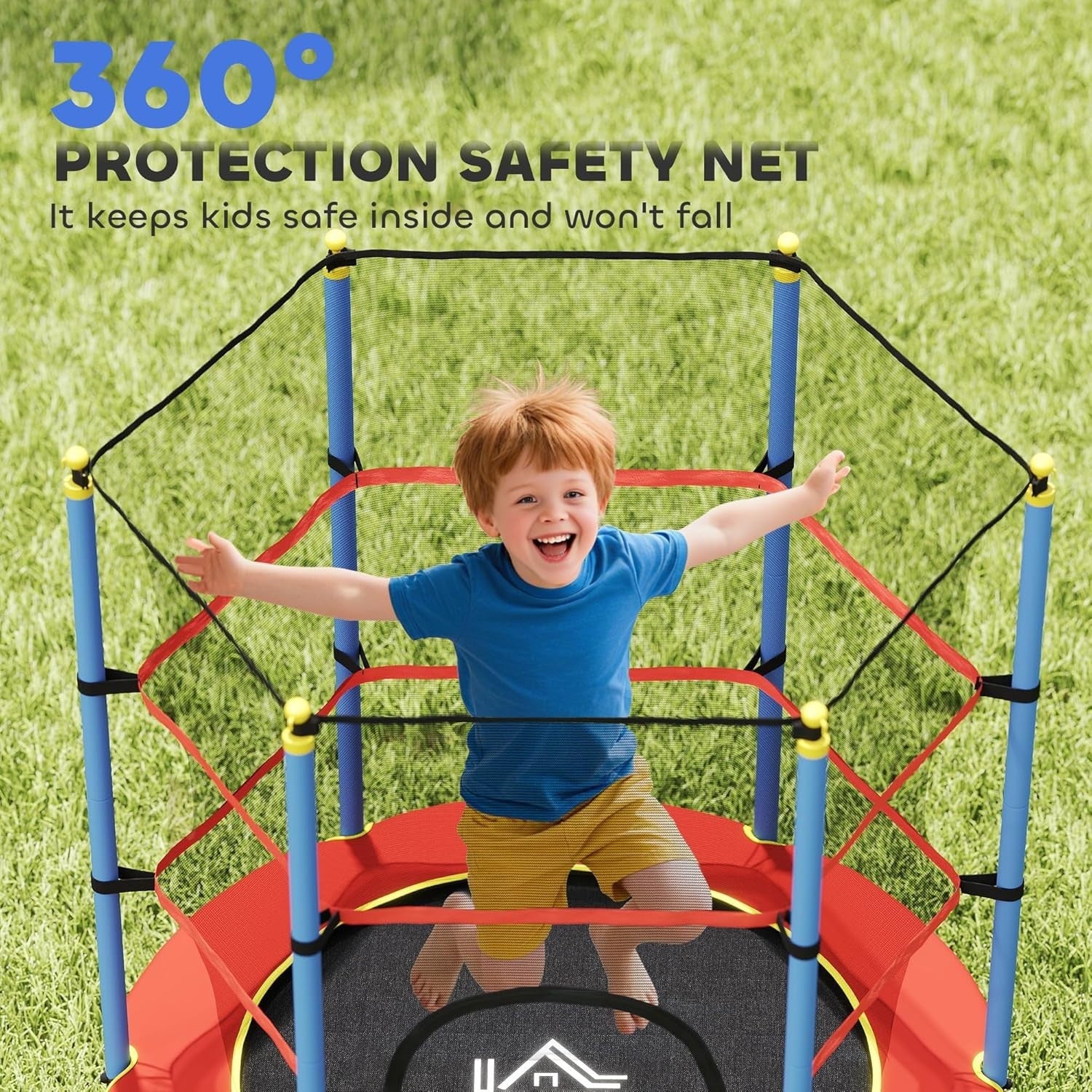6FT Kids Trampoline Safety Enclosure Springless Indoor Outdoor 50KG