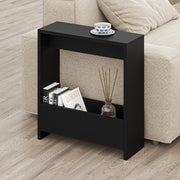 2-Tier Side Table with Magazine Rack, End Desk & Storage 55x20x60cm