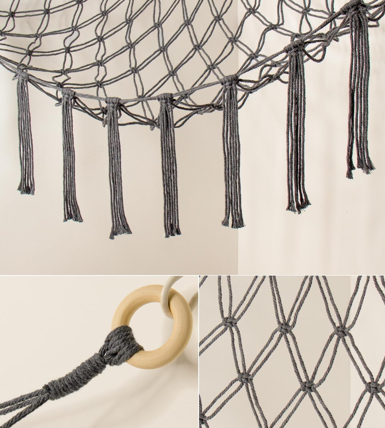 Toy Hammock for Stuffed Animals – Cotton Storage Net for Kids Room Decor