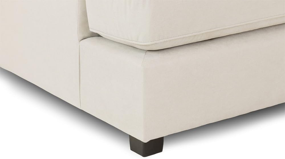 Cream U Shape Corner Sofa 6 Seater – 4pc Modular Cinema Couch with Footstool
