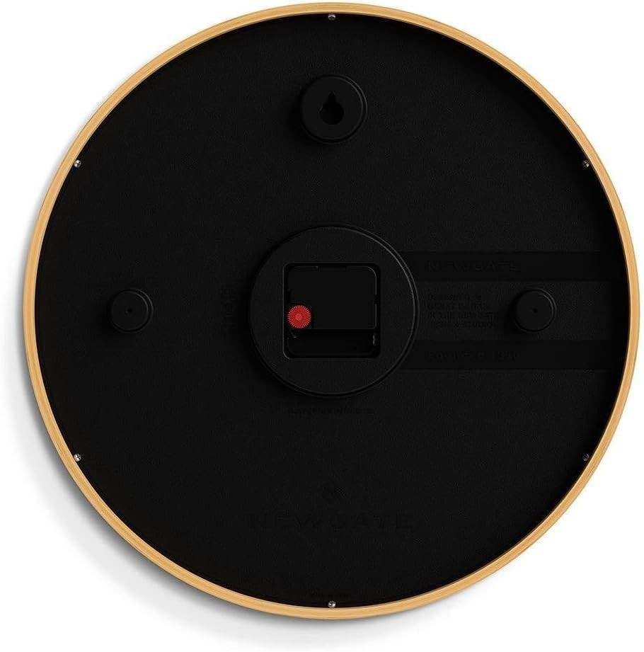 Silent Wall Clock 38cm Scandi Bamboo Modern Minimalist Home Decor