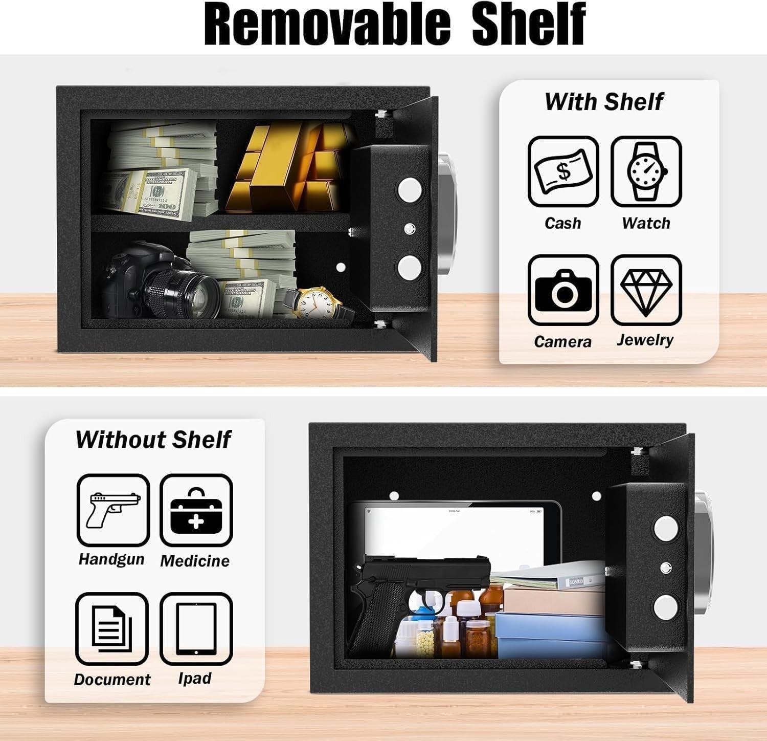 Digital Safe Box Electronic Keypad Cash Jewelry Document Security Safe