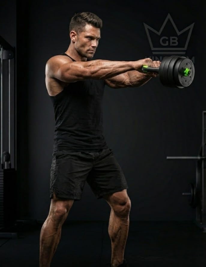 6-in-1 Adjustable Dumbbell Barbell Kettlebell Home Gym Weights Set
