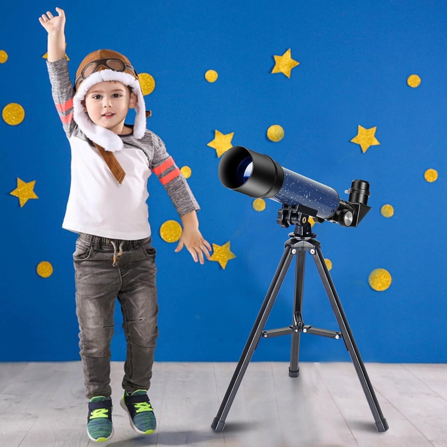 50mm Aperture 360mm Refractor Telescope for Kids & Beginners with Tripod