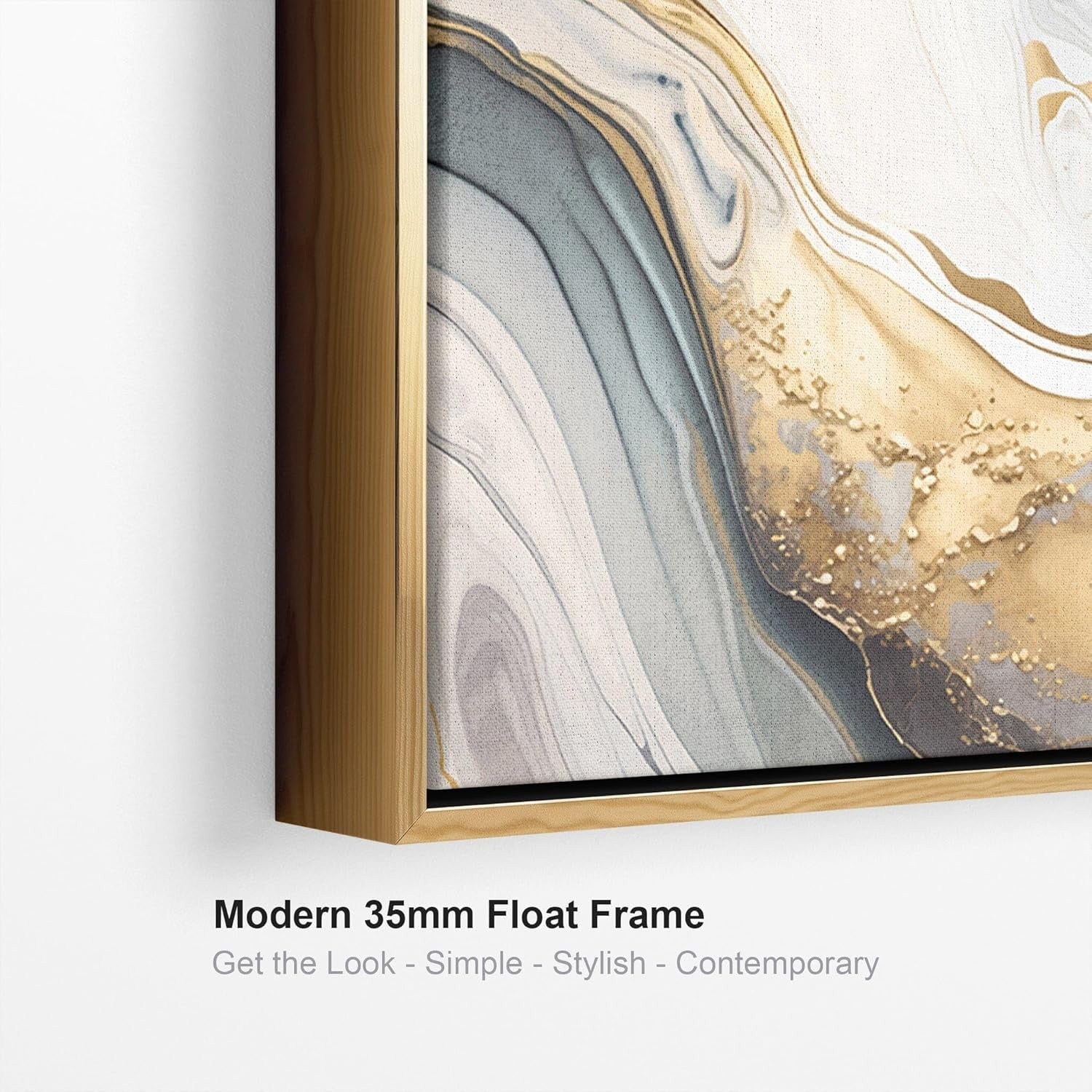 3Pcs Large Grey & Gold Abstract Wall Art – Modern Framed Canvas 212cm