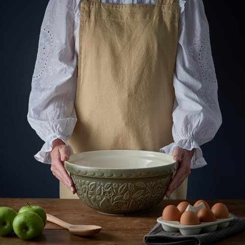 4.5L Grey Fox Mixing Bowl 29cm Ceramic Bread Cake Dough Pastry