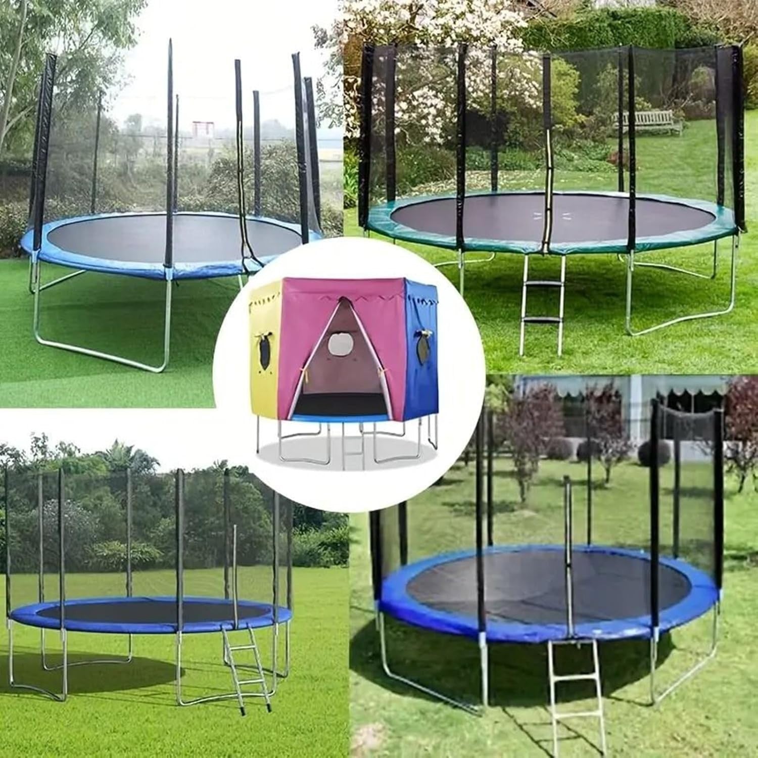 10FT Trampoline Tent Cover Waterproof UV Shade Outdoor Enclosure