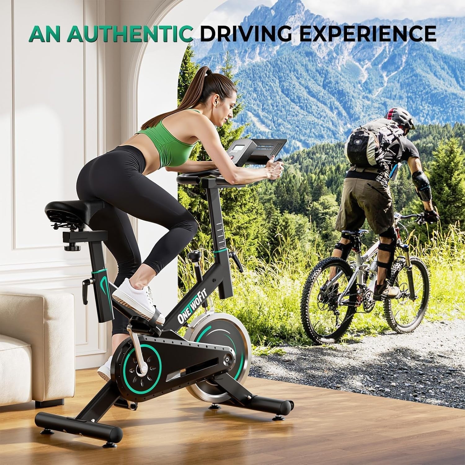 Magnetic Spin Bike w/ 0–100% Resistance, LCD Display, Tablet Stand 160kg Cap