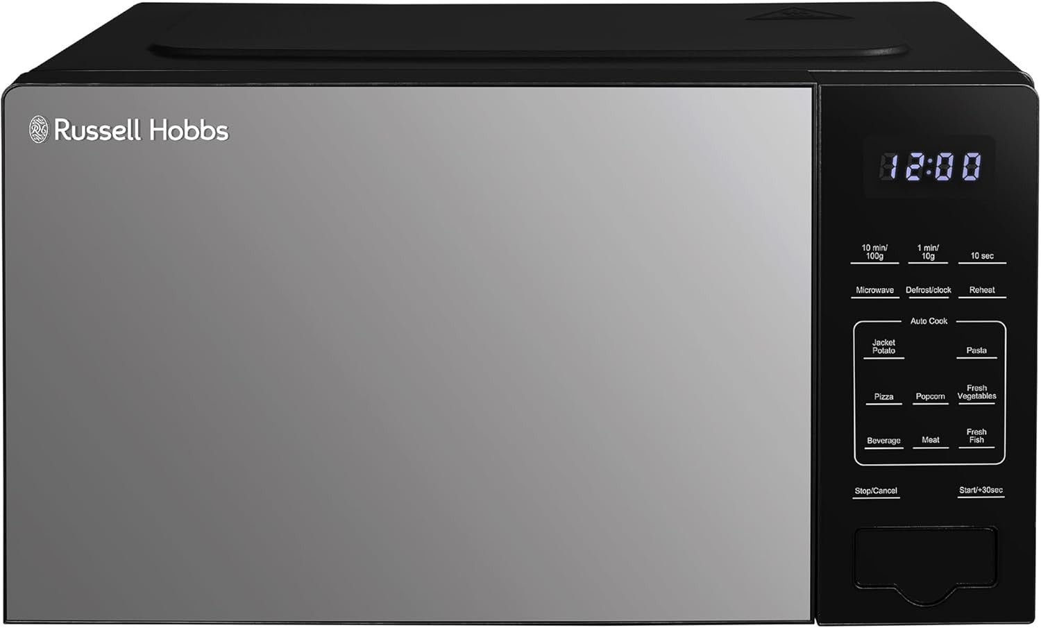 20L Digital Microwave 800W Touch Control 10 Power Levels Black