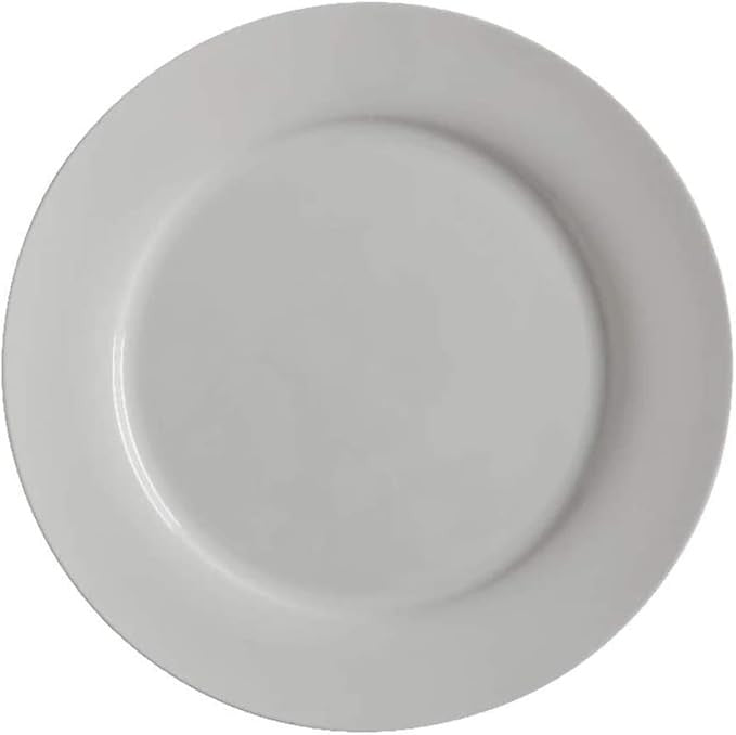 12pc White Dinner Set for 4 Bone China Plates Bowls Classic Rim Design