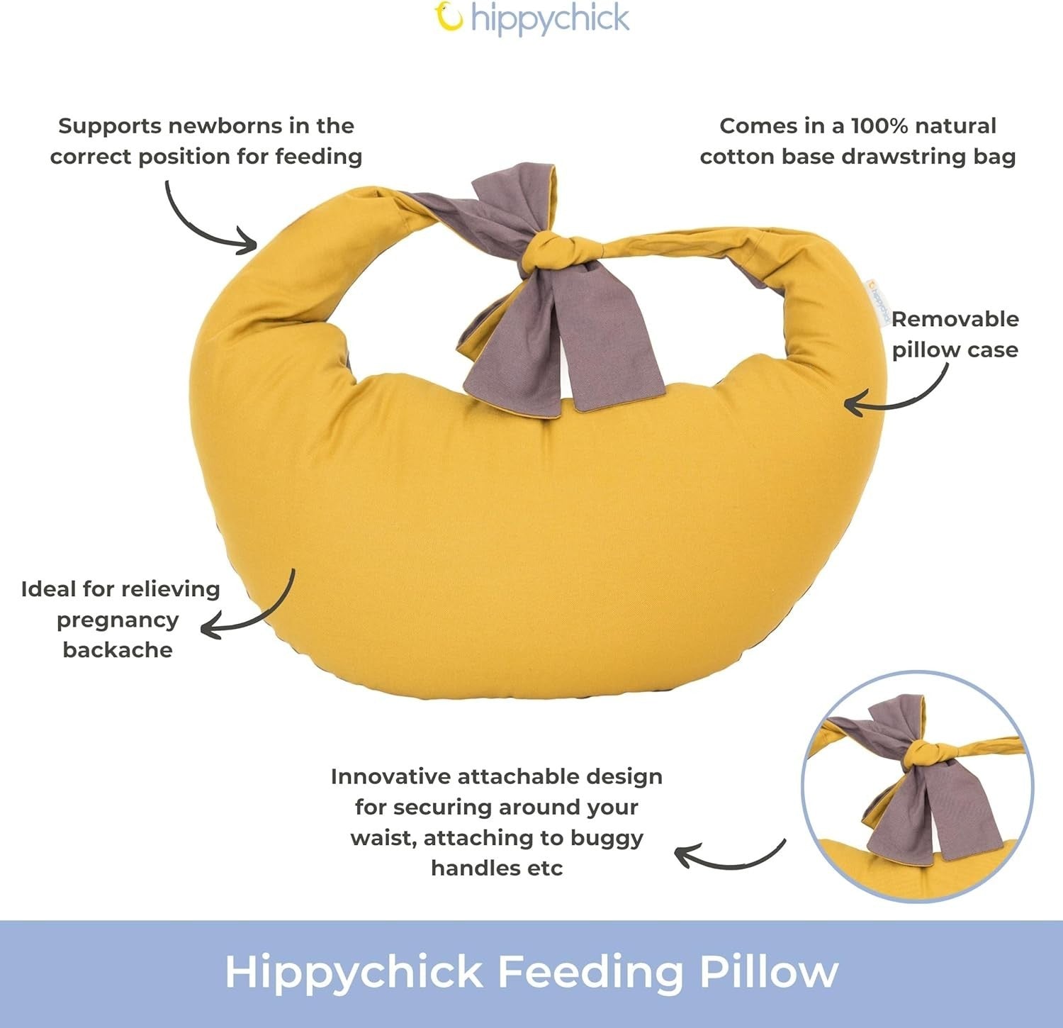 Breastfeeding Nursing Pillow Support Cushion Removable Washable Cover 39”