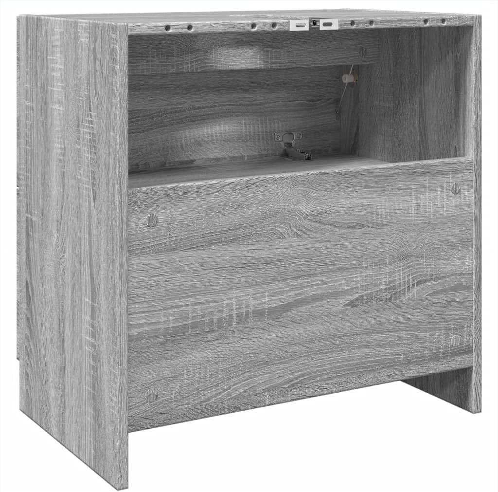 Grey Sonoma Bathroom Sink Cabinet 59x37x59cm Modern Under Sink Vanity Storage