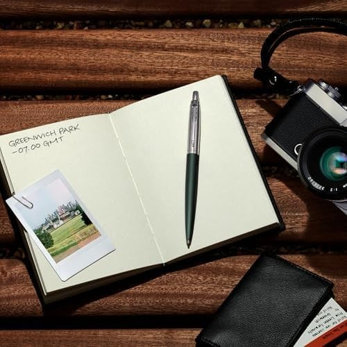 Luxury Ballpoint Pen – Greenwich Matte Green, Medium Blue Ink, Retractable