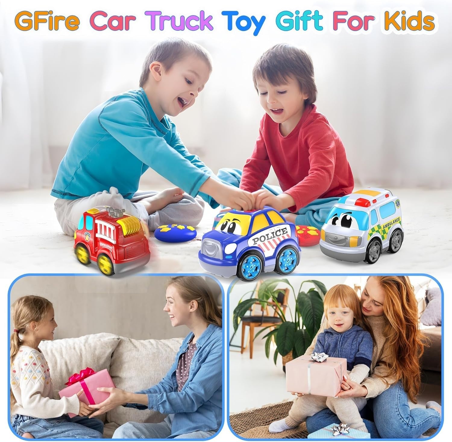 Ambulance Toy Car for 2-3 Year Old Boys – Remote, Lights & Music