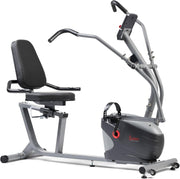 Recumbent Cross Trainer Bike Magnetic Bluetooth LCD Heart Rate Full Body Home