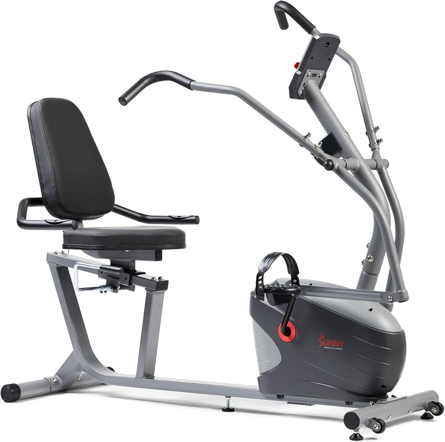 Recumbent Cross Trainer Bike Magnetic Bluetooth LCD Heart Rate Full Body Home
