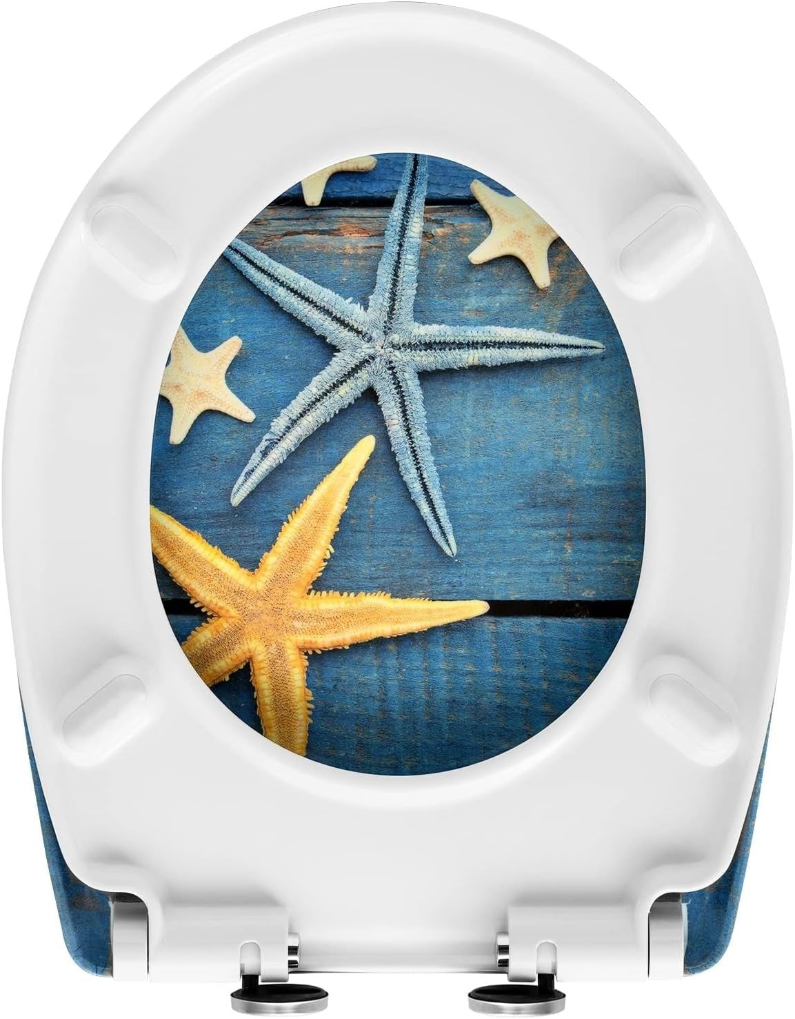 Toilet Seat Quick Release O-Shape Duroplast Starfish 45x37cm