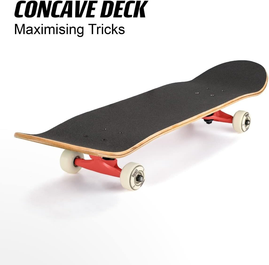 31" Double Kick Trick Skateboard Maple Deck ABEC7 PU Wheels Beginner Kids Skate