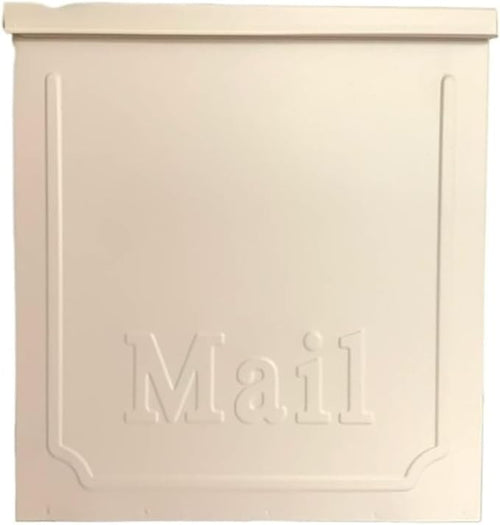 Locking Wall Mount Mailbox Secure Outdoor Post Box with Key Slot & Rain Cover