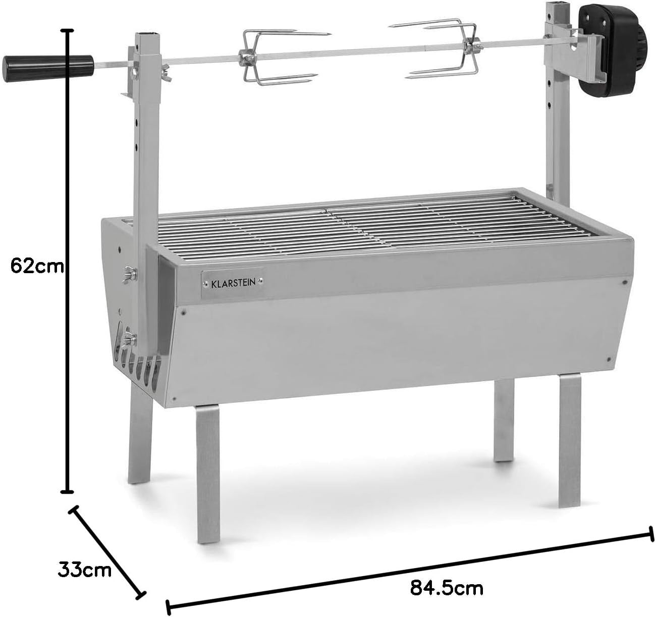 2-in-1 Electric Rotisserie & BBQ Grill Portable Spit Roast Outdoor