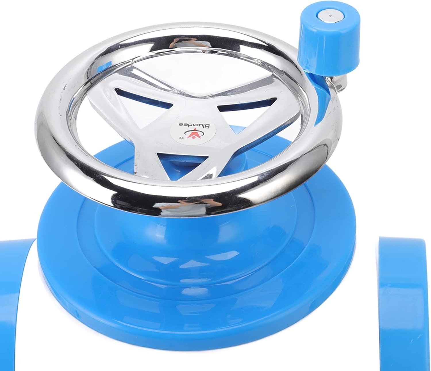 Manual Ice Crusher Shaved Ice Maker Portable Slush Snow Cone Blue