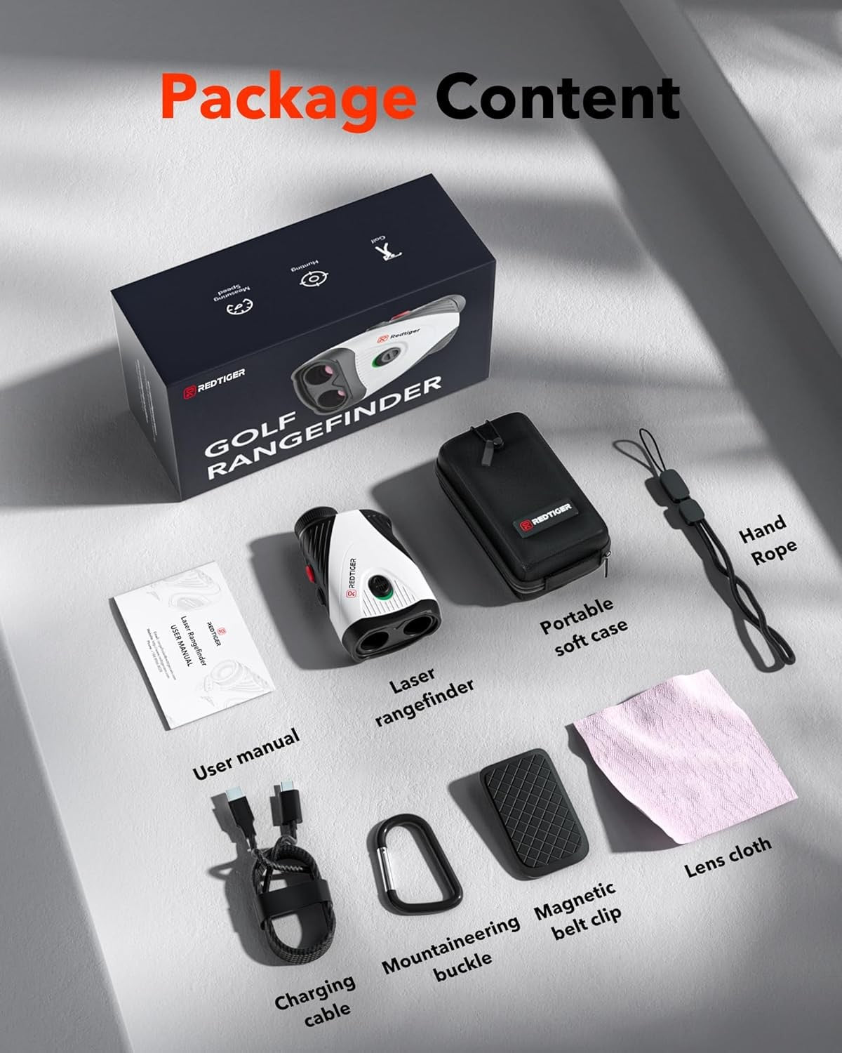 Golf Range Finder 1200 Yards Slope Lock Vibration Rechargeable