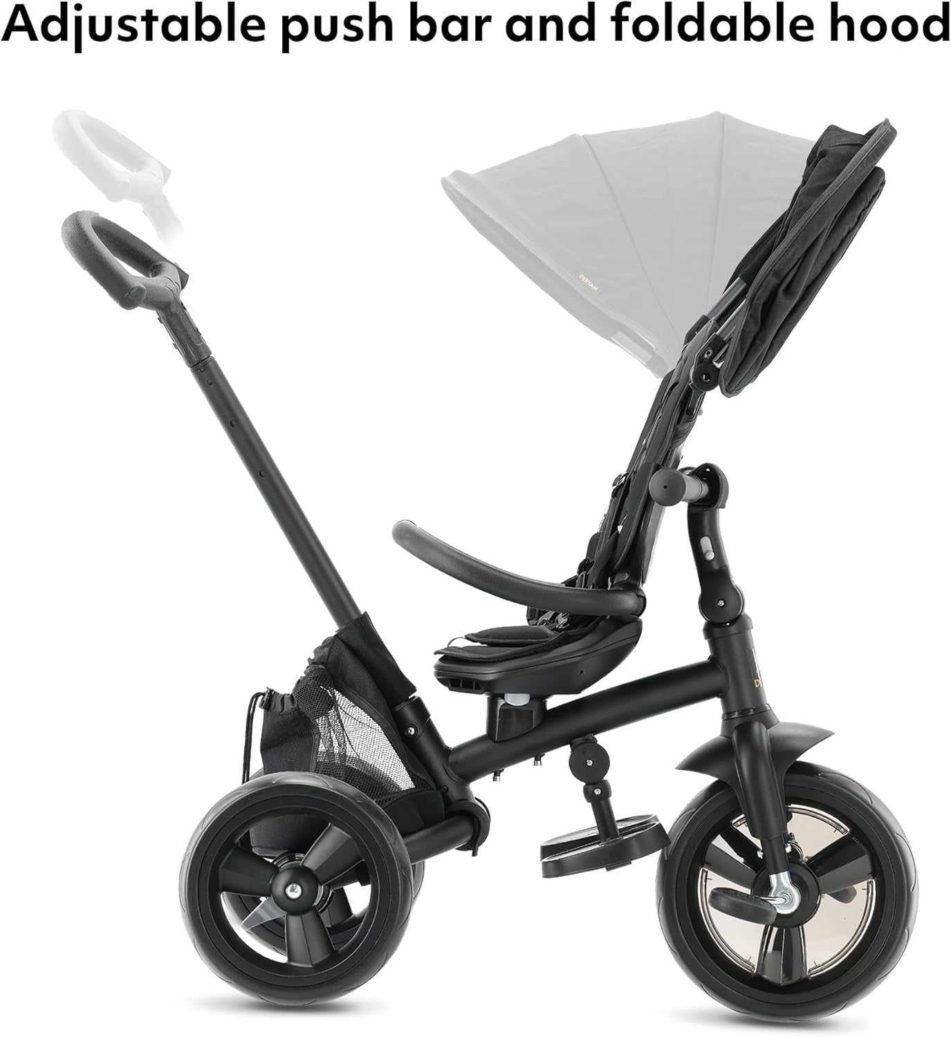 5 in 1 Toddler Tricycle Foldable Push Along Bike Swivel Seat 9M-4Y