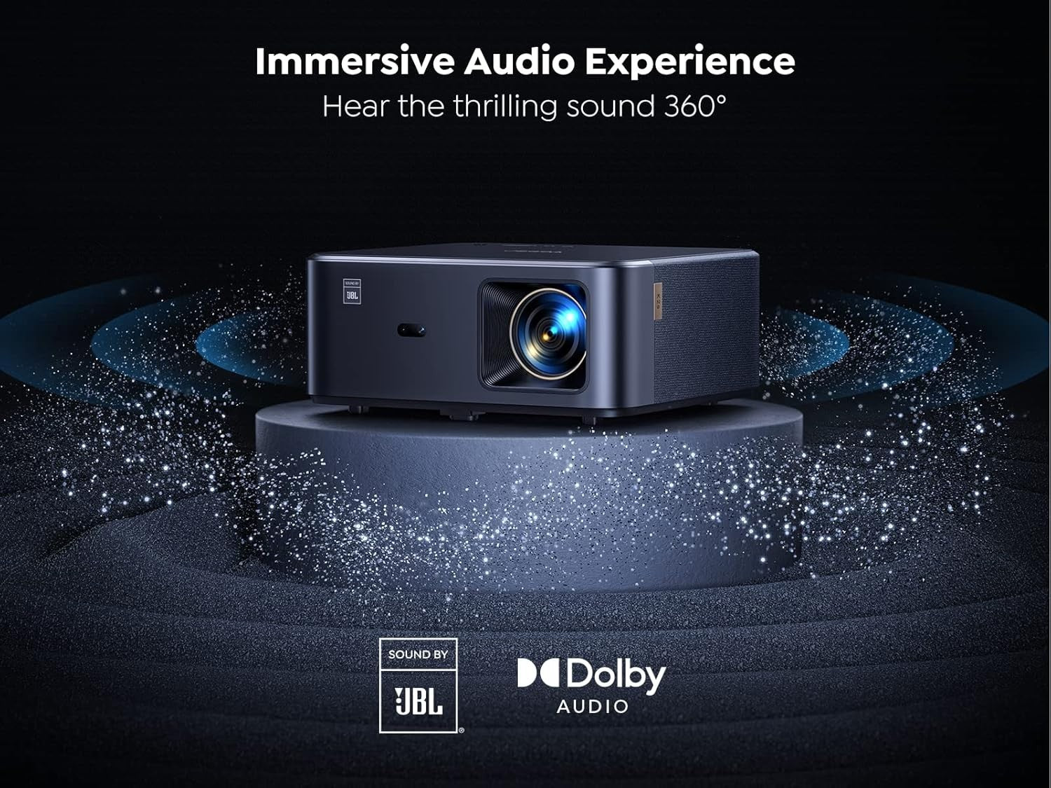 Google TV 1080P Projector WiFi 6 Dolby JBL 4K Support Auto Focus
