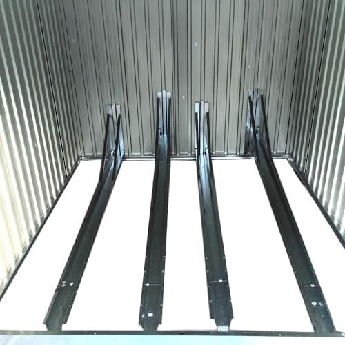 Metal Garden Bike Shed Pent Roof 4-Bike Locking Racks Outdoor Storage