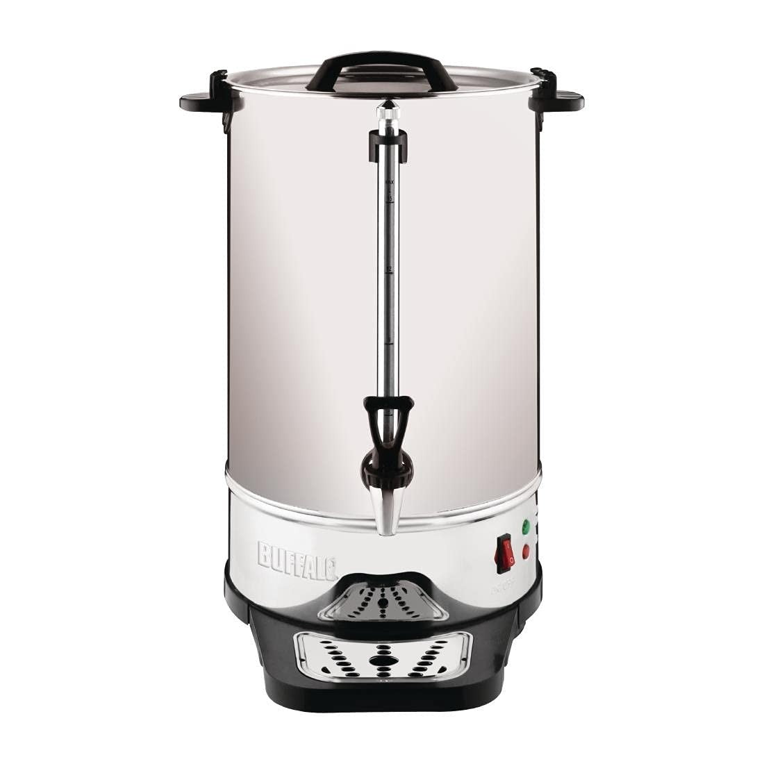 Large 15L Coffee Percolator | 100 Cup Capacity | Drip Tray | Safety Lock