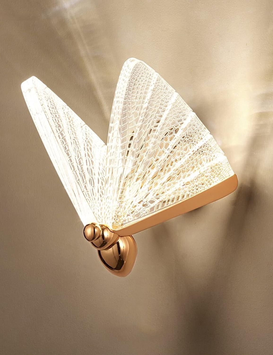Decorative Butterfly LED Wall Sconces, Modern Acrylic Animal Design, 2-Pack