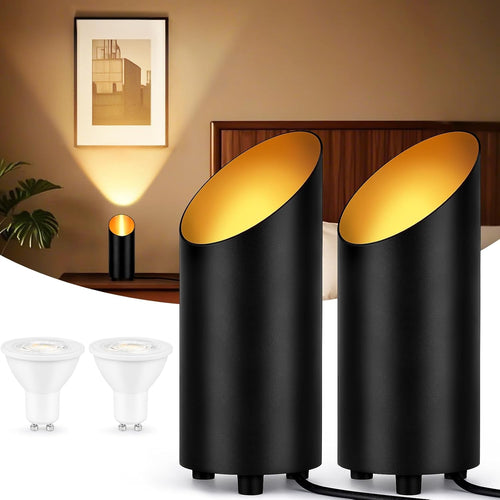 LED Uplight Floor Lamp Set of 2 IP44 2700K Warm White GU10 Indoor