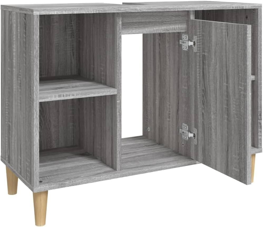Grey Sonoma Bathroom Vanity Cabinet with Door & Shelves | Modern Under Sink