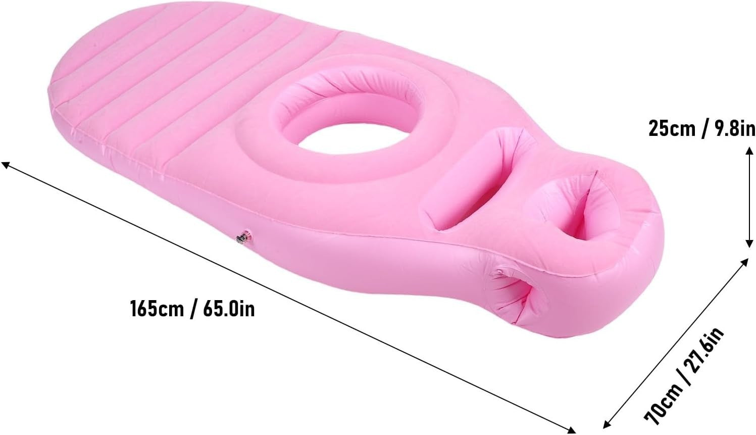 Inflatable Pregnancy Pillow Full Body Maternity Air Bed Belly Hole Pink