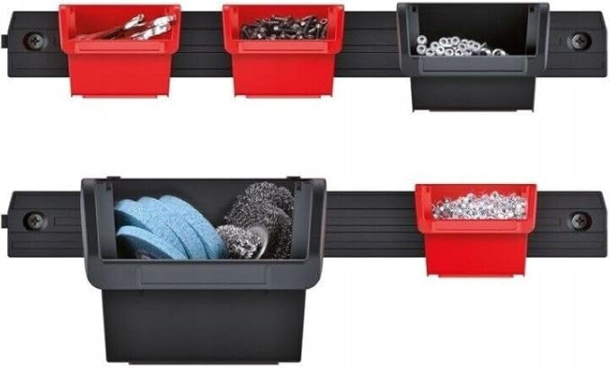Wall Mounted Garage Storage Bins Peg Board Workshop Organizer