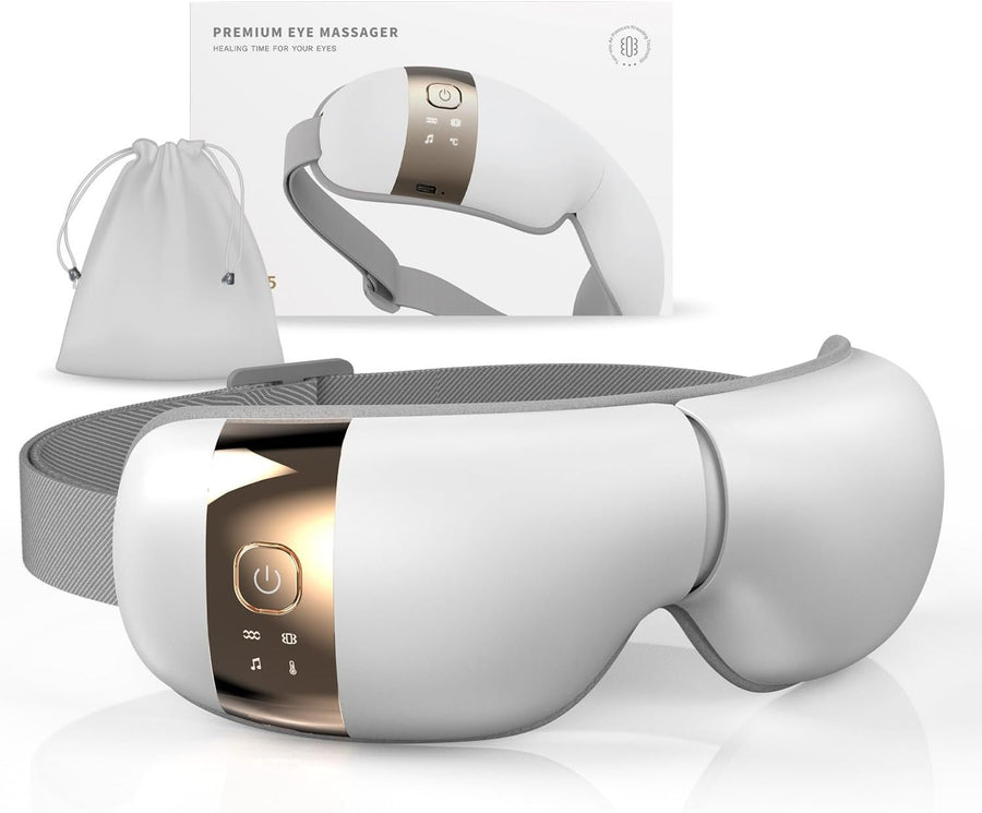 Heated Eye Massager 5 Modes Bluetooth Heat Compression Mask