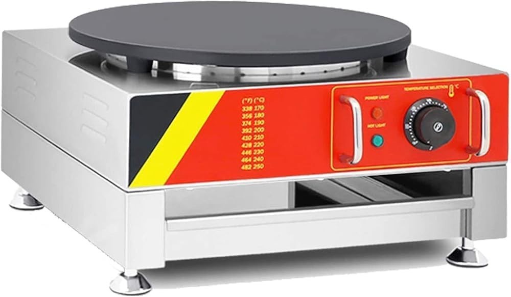 34cm Electric Crepe Maker 3Kw Commercial Non-Stick Pancake Griddle Stainless