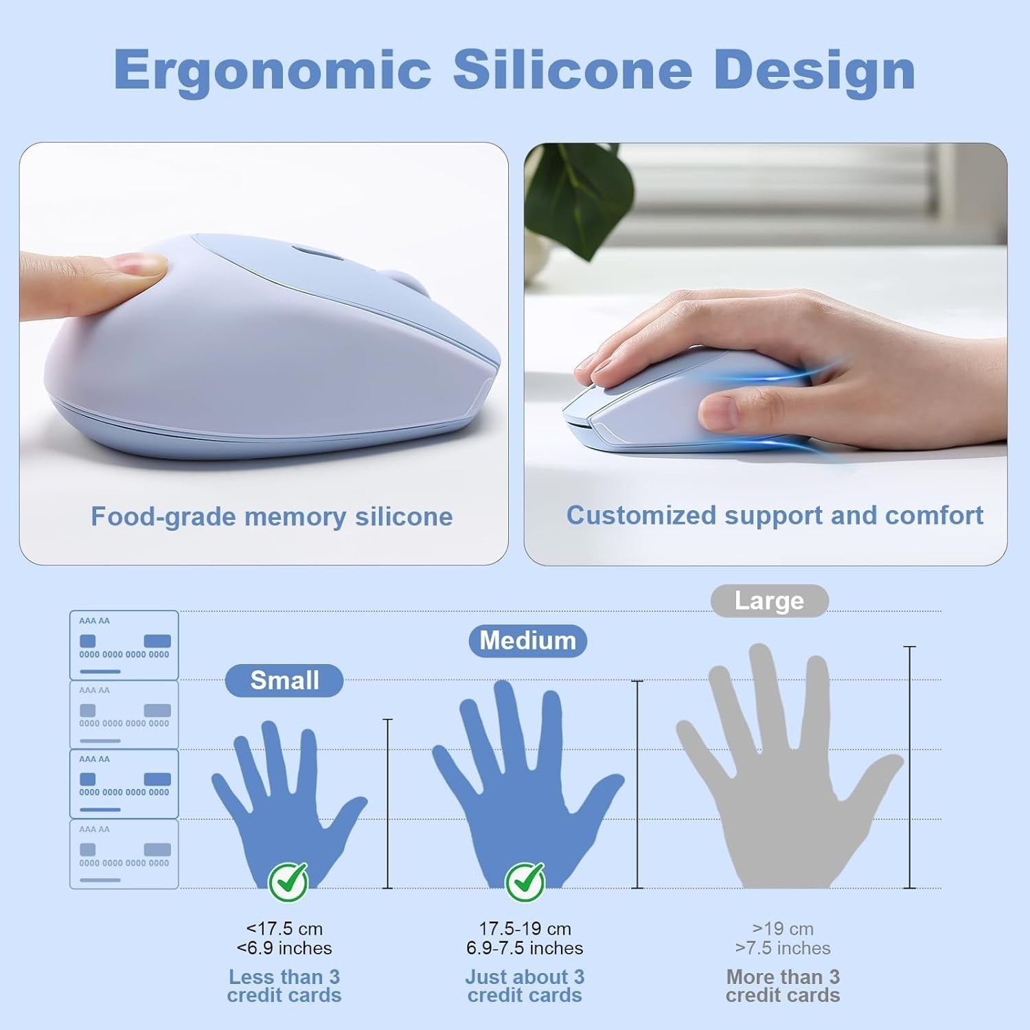 Silent Wireless Mouse 2.4GHz 1600 DPI Cute Portable Laptop PC