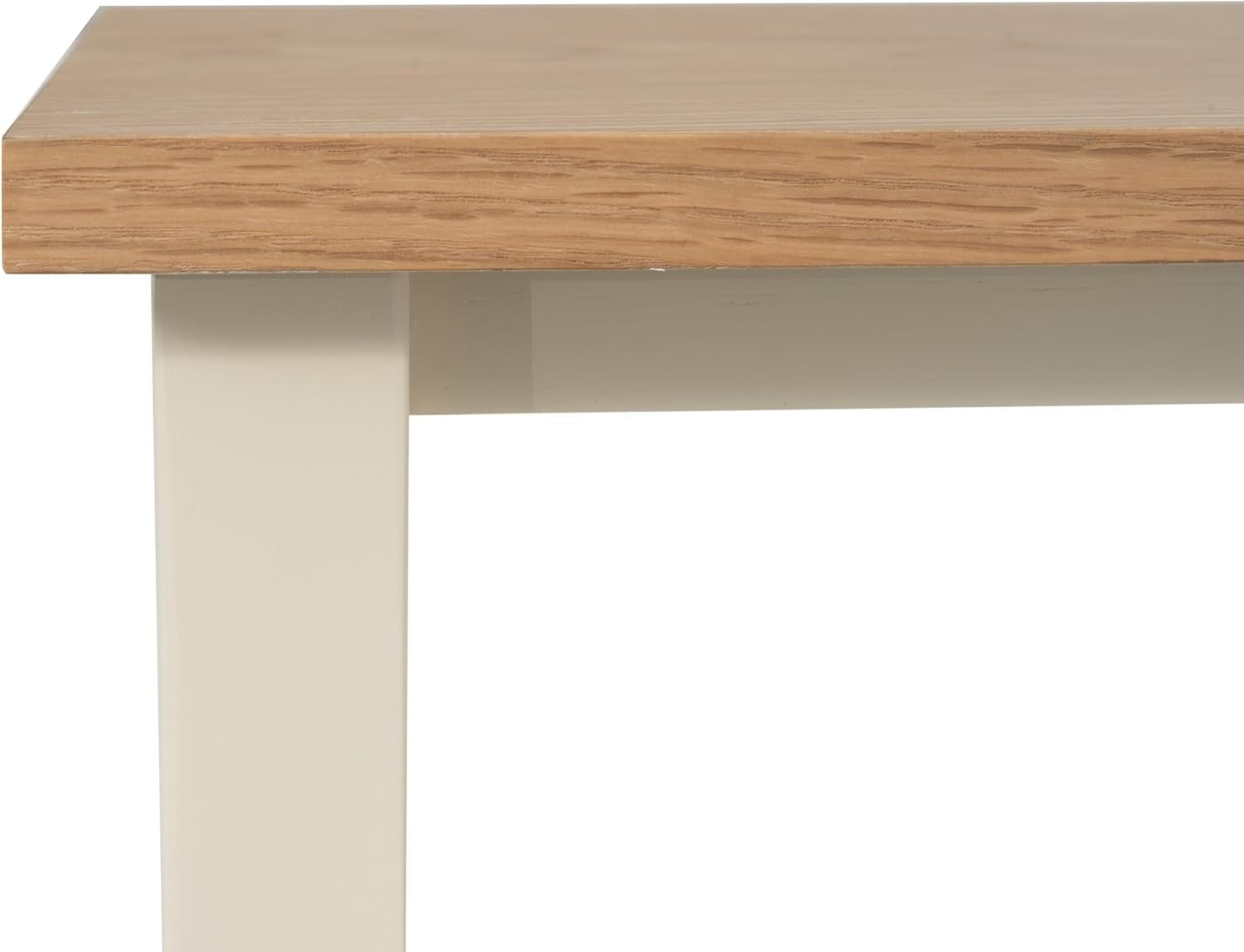 Small Side Table with Storage Shelves White Oak Top Narrow Bedside Sofa Stand